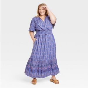 Women's Plus Size Flutter Sleeve A-Line Dress - Knox Rose™